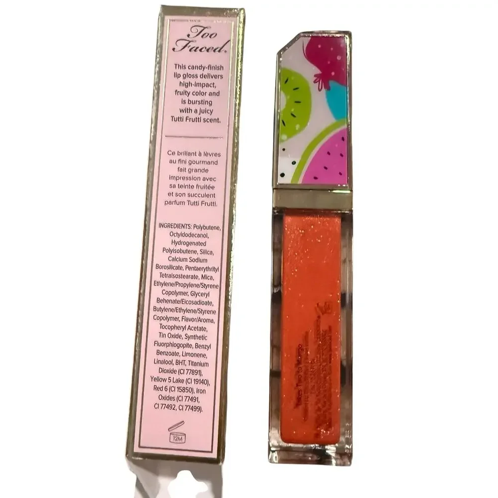 Too Faced Tutti Frutti Lip Glaze Takes Two To Mango 0.24 fl oz New in Box
